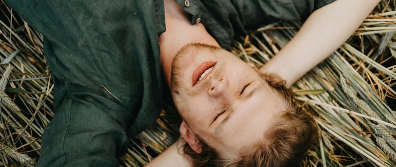 boy lying peacefully