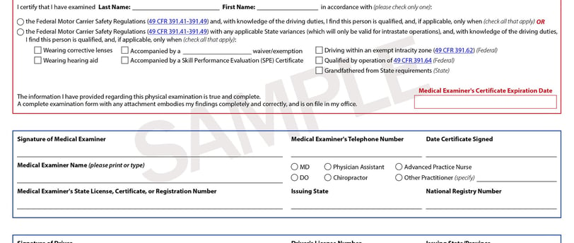 Medical Card Sample