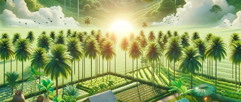 a farm with a solar panel system and a solar panel