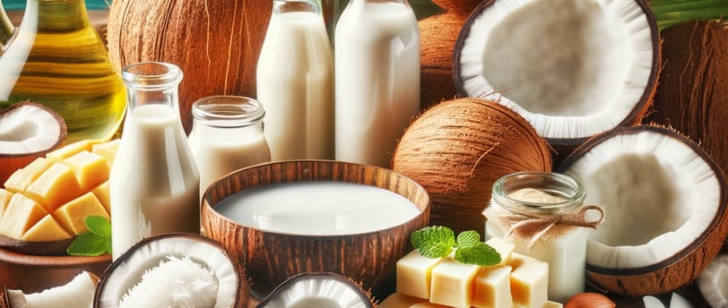 a variety of different types of coconut oil