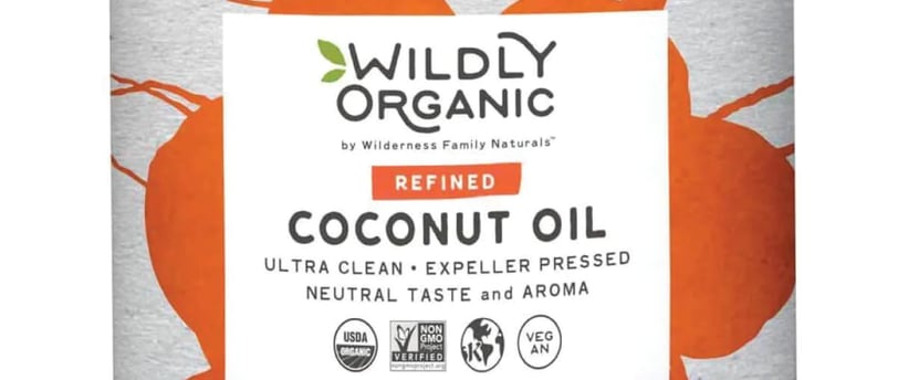 a jar of coconut oil with a label on it