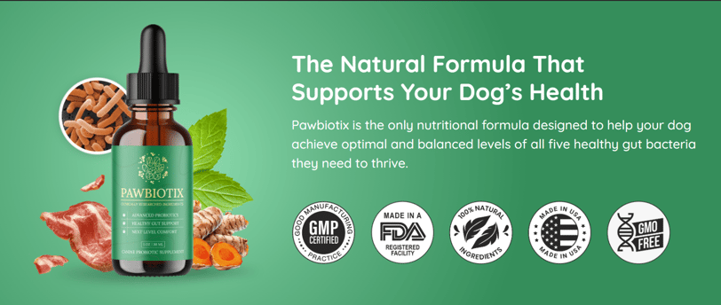Image of a health supplement for dogs called Pawbiotix