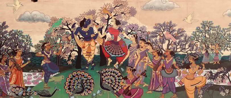 Art on the wall of Vrindavan