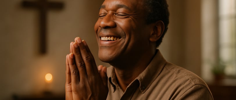 homem de fé grato a Deus