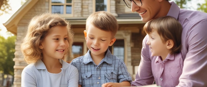 a man standing in a window of a building