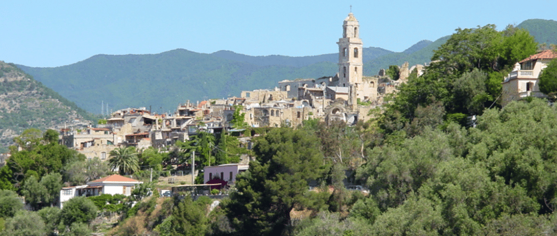 Bussana Vecchia from a distance.