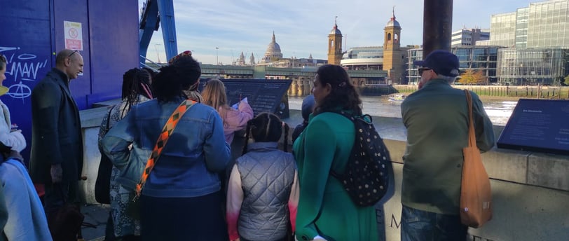 Family day out on the Travel Back to Tudor London Walk