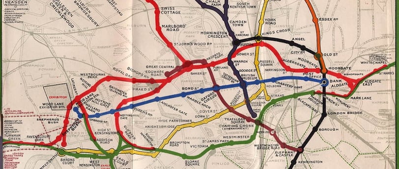 Old London Underground map