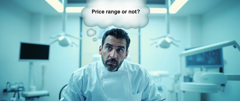 Dentist thinking if we should quote a price range to a patient or not
