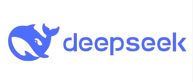 a deepeek logo with a whale and a whale