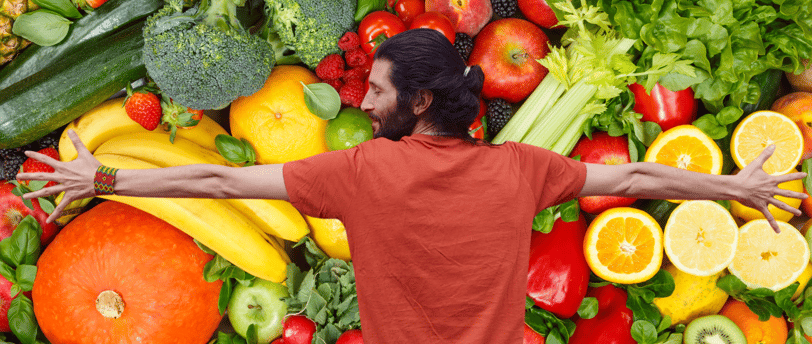 Virgile Health et les fruits, frugivore, vegan