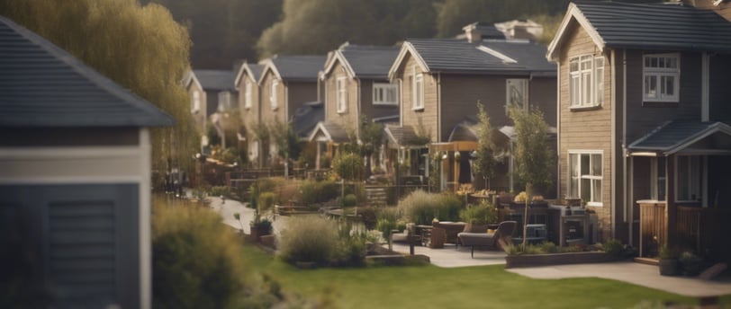 An AI generated vision of what a cohousing neighborhood can look like.