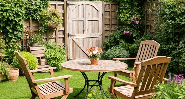 wooden garden furniture