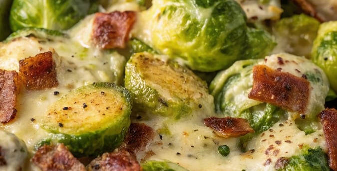 a dish of brussel sprouts