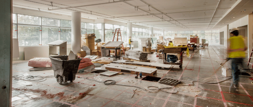 les étapes d'une nettoyage de fin de chantier