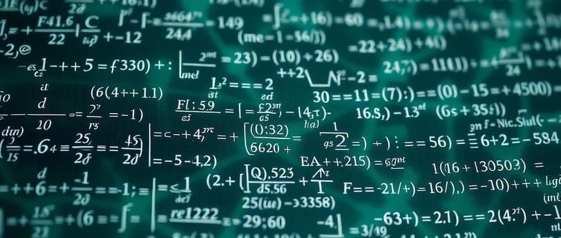 a bunch of numbers on a green background