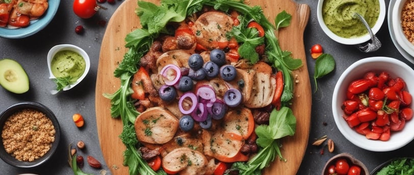a close up of a bowl of food on a table