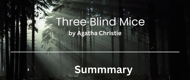 a forest scene with the words three blind mice