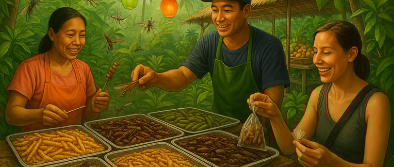 Insect market in Thailand