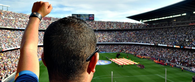 Photo of football fan before match in Spain