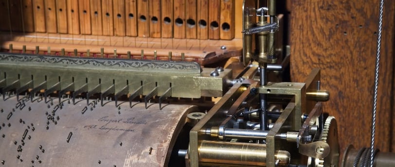 Rolo de programação de um piano automático ( Viena / Áustria )