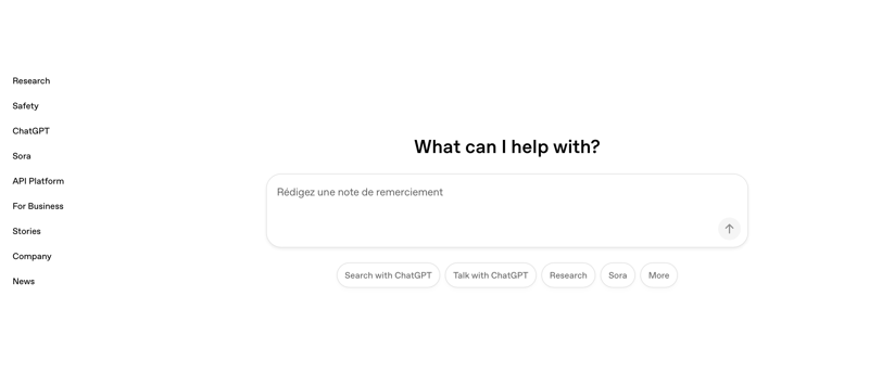 Image of ChatGPT website