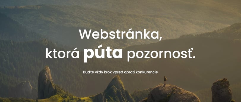 Web stránka, ktorá púta pozornosť