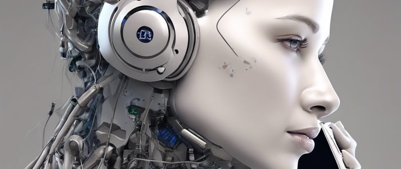 a woman in a robot suit with headphones
