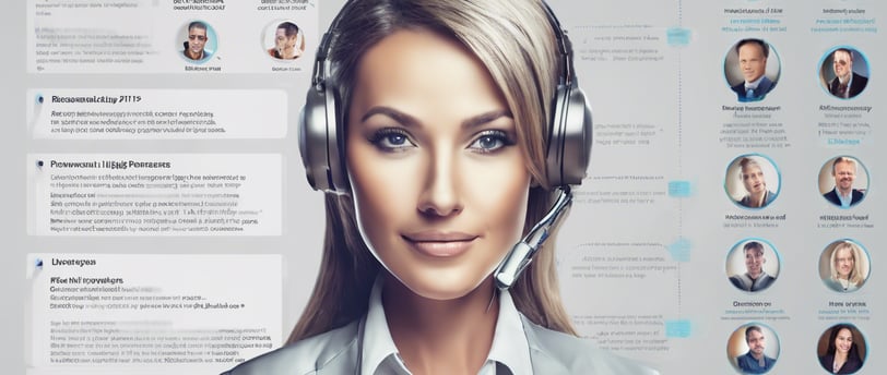 a woman in a headset with a headset and a headset