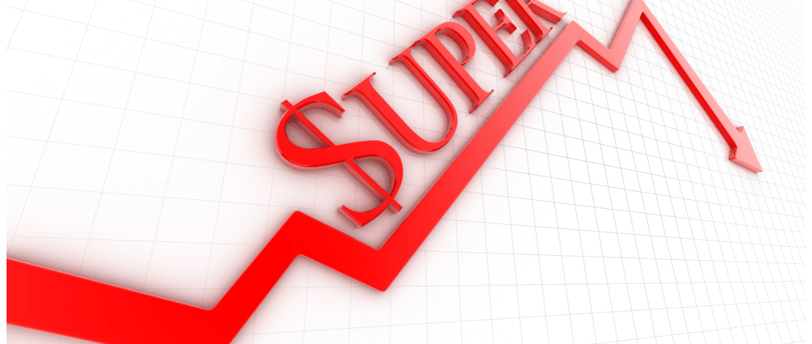 a red arrow pointing upward to the word super sale