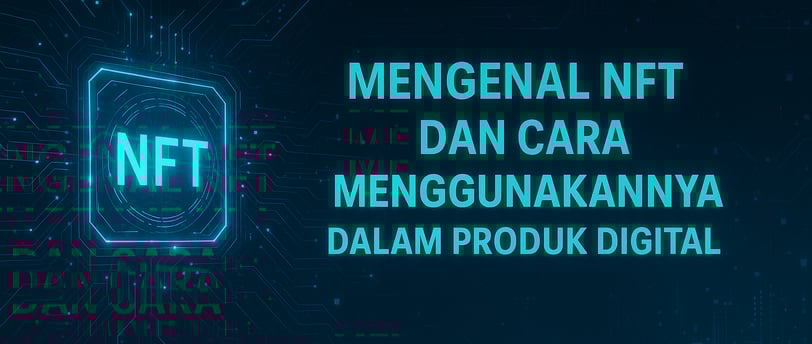 Ilustrasi NFT digital di jaringan blockchain