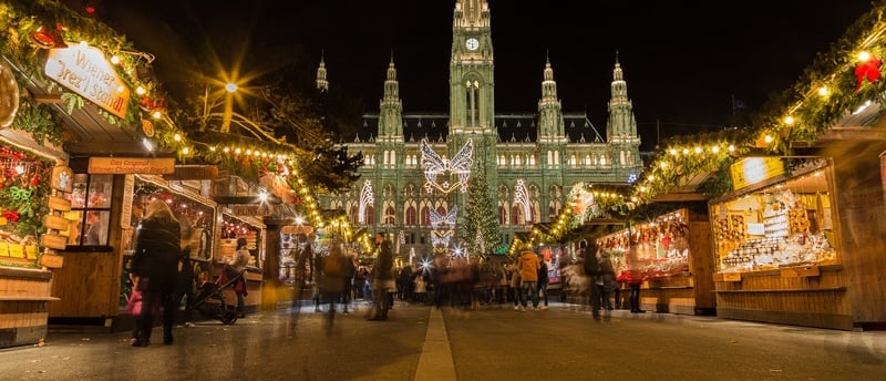 avond op de kerstmarkt in wenen