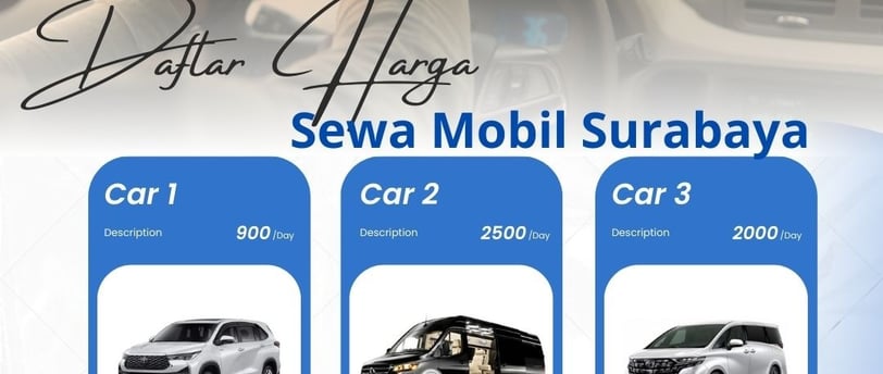 Daftar Harga Sewa Mobil Surabaya Juara Rent Car
