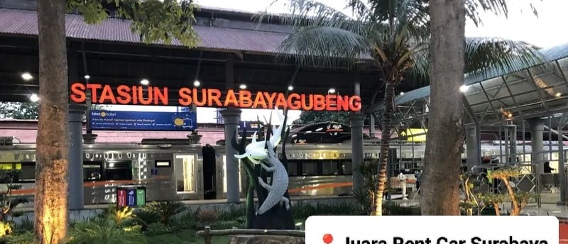 Stasiun Kereta Api Surabaya Gubeng Juara Rent Car