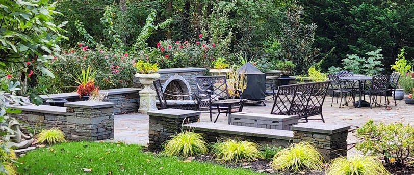 Beautiful outdoor living space created by The King's Garden landscaping