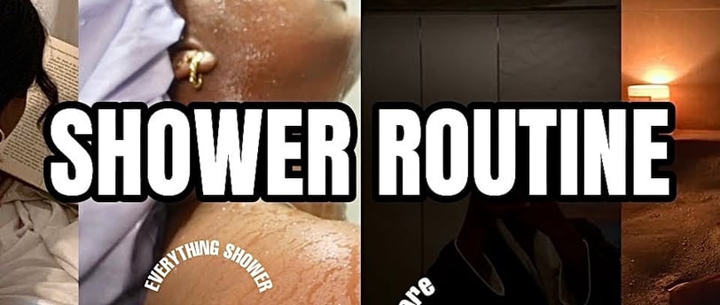 a woman in a hot steamy relaxing shower.