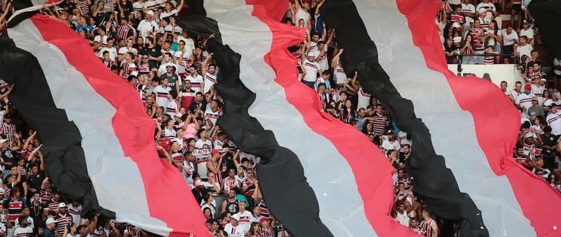 a large group of people are standing in a stadium