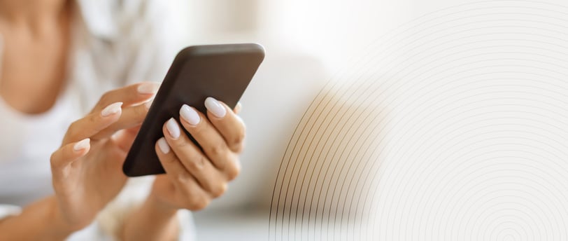 Woman Using Modern Smartphone