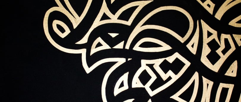 image de blog d'une image de calligraphie oriental en doré