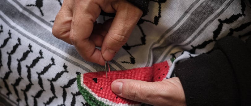 broderie calligraphique palestinienne 