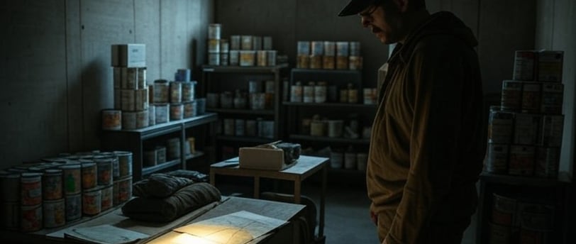 bunker subterrâneo sustentável, com hortas verticais, painéis solares e sistemas de ventilação, projetado para sobrevivência