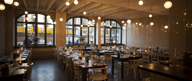 Hotel-Restaurant im Michelberger Hotel in Berlin