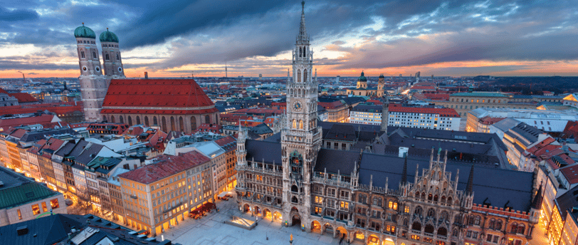 Ausblick auf die münchener Innenstadt
