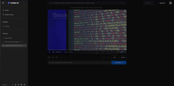 InVideo: Enter text to generate a video tailored to your needs, with AI-powered text analysis.
