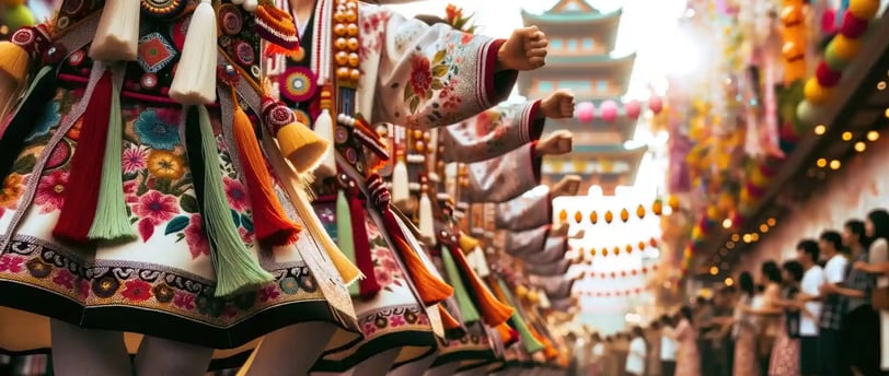 Cultural performances at Harbin ice festival, featured on MyTripJunction.com travel blog.