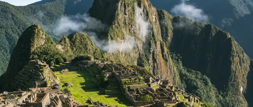 Mist covered peak of Machu Picchu, featured on MyTripJunction.com travel blog.