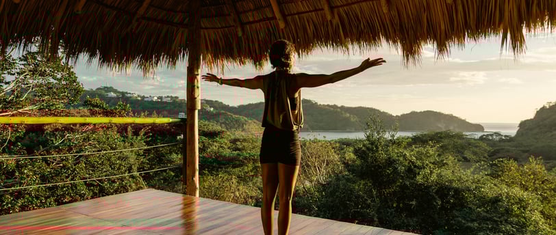 yoga deck with ocean view