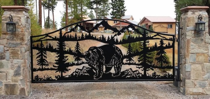 Custom made gates made with welding and plasma CNC cutting technology
