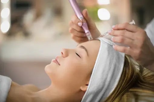 Micro needling skin, microneedling, micro-needling, skin rejuvenation