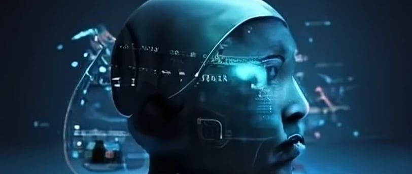 a robot - like head with a futuristic head
